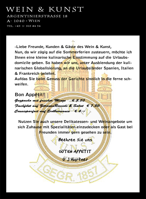 menu bistro cafe